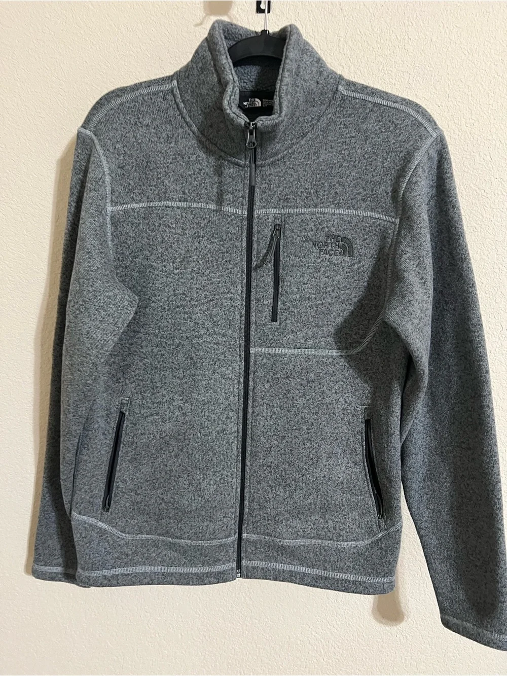 The North Face Men’s Full-Zip Sweater Jacket - Light Heather Gray